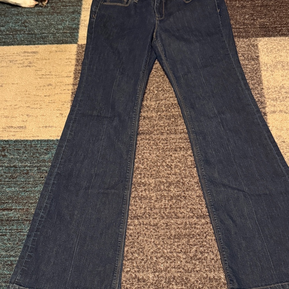 LOFT Dark Blue Flare Women's Jeans Size 8 Like New!